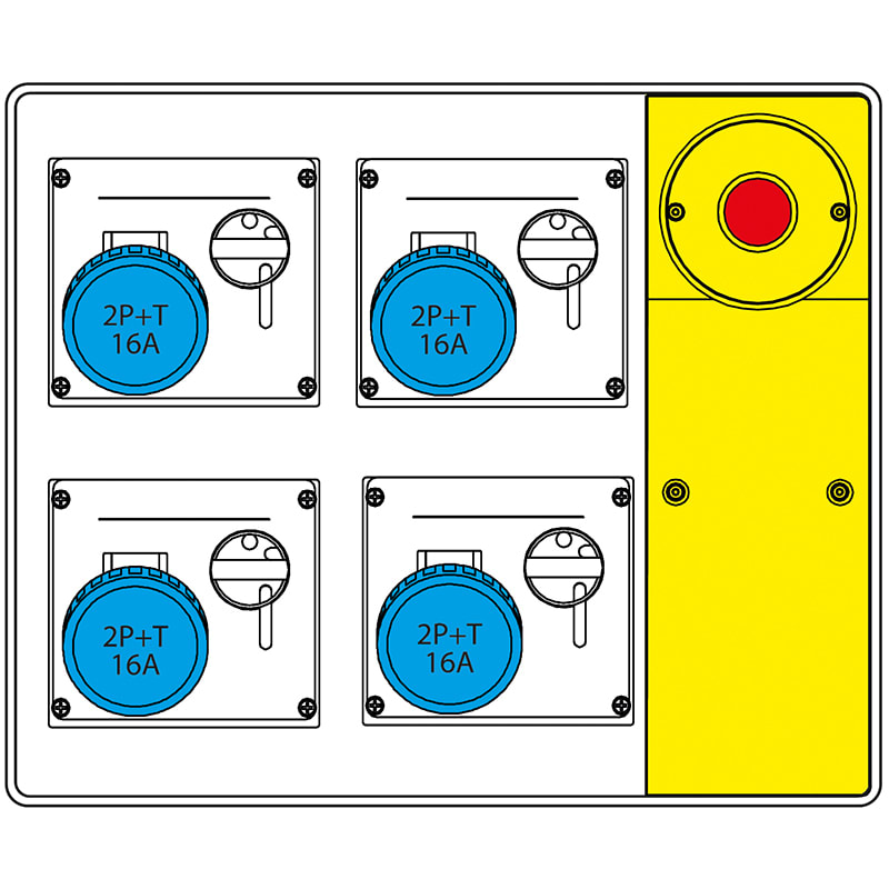 SCAME PARRE - MBOX2 CON SPINA+EMERGENZA  PR.S/FUSIBILI