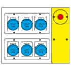 SCAME PARRE - MBOX2 CON SPINA+EMERGENZA  PR.S/FUSIBILI