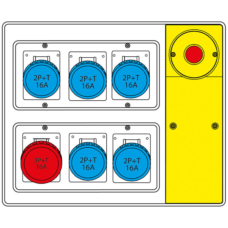 SCAME PARRE - MBOX2 CON SPINA+EMERGENZA  PR.S/FUSIBILI