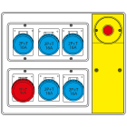 SCAME PARRE - MBOX2 CON SPINA+EMERGENZA  PR.S/FUSIBILI