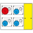 SCAME PARRE - MBOX2 PER CAMPEGGIO   CON 4 PRESE OMNIA