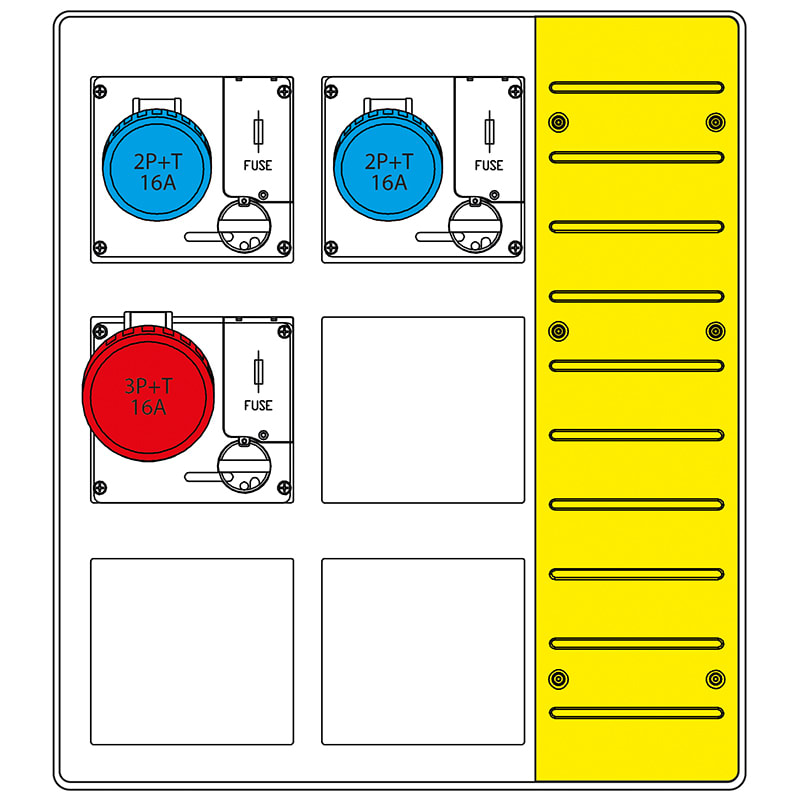 SCAME PARRE - MBOX3 CON MORSETTIERA   PRESE C/FUSIBILI