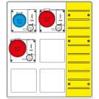SCAME PARRE - MBOX3 CON MORSETTIERA   PRESE C/FUSIBILI
