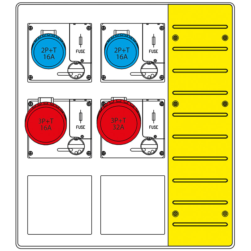 SCAME PARRE - MBOX3 CON MORSETTIERA   PRESE C/FUSIBILI