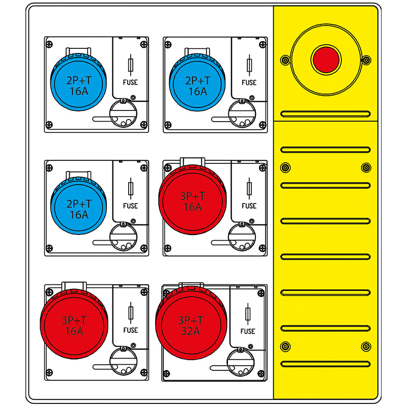 SCAME PARRE - MBOX3 CON SPINA+EMERGENZA  PR.C/FUSIBILI