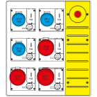 SCAME PARRE - MBOX3 CON SPINA+EMERGENZA  PR.C/FUSIBILI