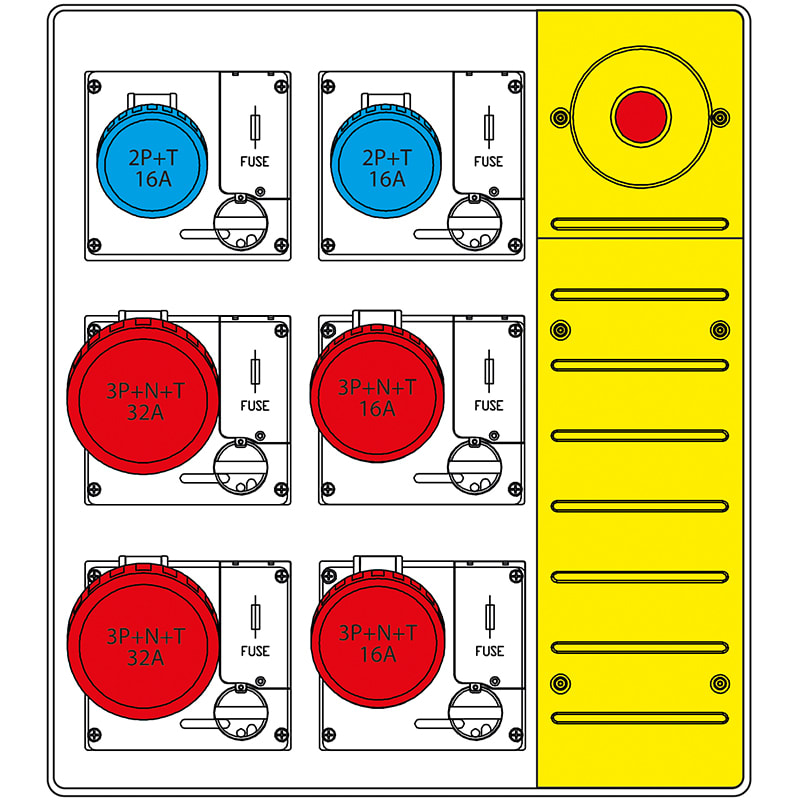SCAME PARRE - MBOX3 CON SPINA+EMERGENZA  PR.C/FUSIBILI