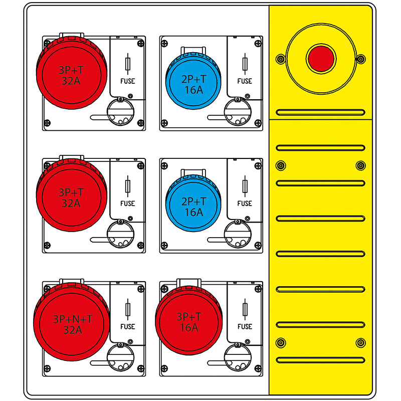 SCAME PARRE - MBOX3 CON SPINA+EMERGENZA  PR.C/FUSIBILI