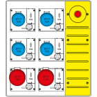 SCAME PARRE - MBOX3 CON SPINA+EMERGENZA  PR.C/FUSIBILI