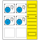 SCAME PARRE - MBOX3 CON MORSETTIERA   PRESE S/FUSIBILI