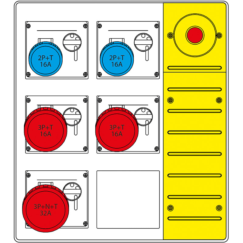 SCAME PARRE - MBOX3 CON SPINA+EMERGENZA  PR.S/FUSIBILI