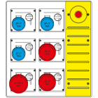 SCAME PARRE - MBOX3 CON SPINA+EMERGENZA  PR.S/FUSIBILI