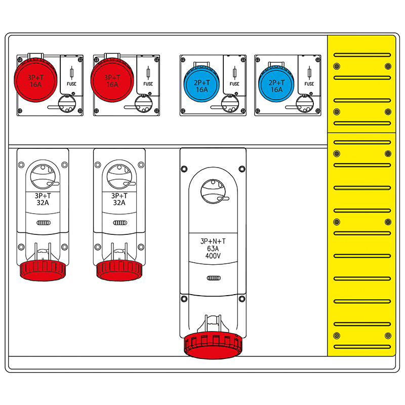 SCAME PARRE - MBOX5 CON MORSETTIERA   PRESE C/FUSIBILI
