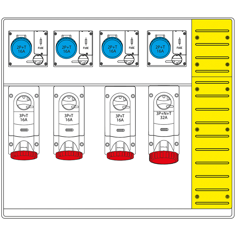 SCAME PARRE - MBOX5 CON MORSETTIERA   PRESE C/FUSIBILI