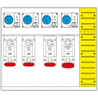 SCAME PARRE - MBOX5 CON MORSETTIERA   PRESE C/FUSIBILI
