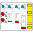 SCAME PARRE - MBOX5 CON MORSETTIERA   PRESE C/FUSIBILI