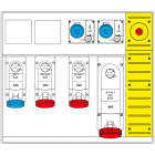 SCAME PARRE - MBOX5 CON SPINA+EMERGENZA   PRESE C/FUS.
