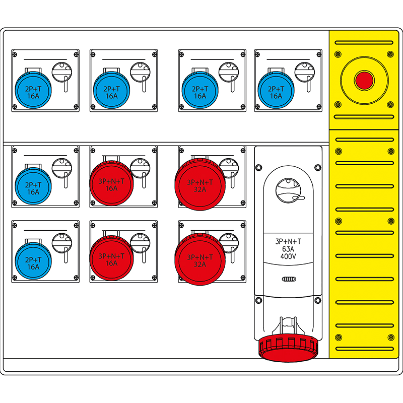 SCAME PARRE - MBOX5 CON SPINA+EMERGENZA   PRESE S/FUS.