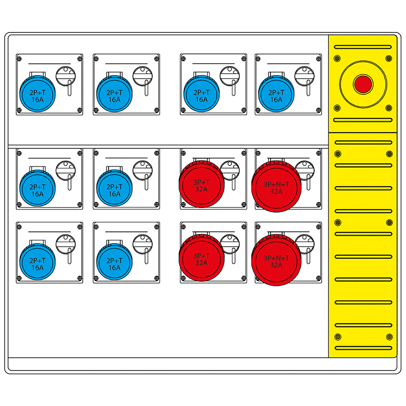 SCAME PARRE - MBOX5 CON SPINA+EMERGENZA   PRESE S/FUS.