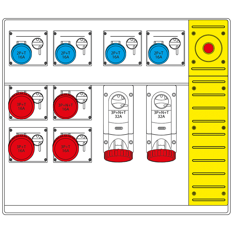 SCAME PARRE - MBOX5 MORSETTIERA+EMERGENZA PRESE S/FUS.