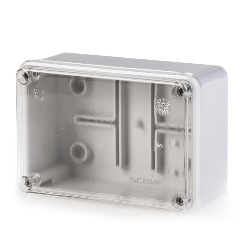 SCAME PARRE - SCATOLA DER.120X 80 S/PAS IP56  TRASPAR.