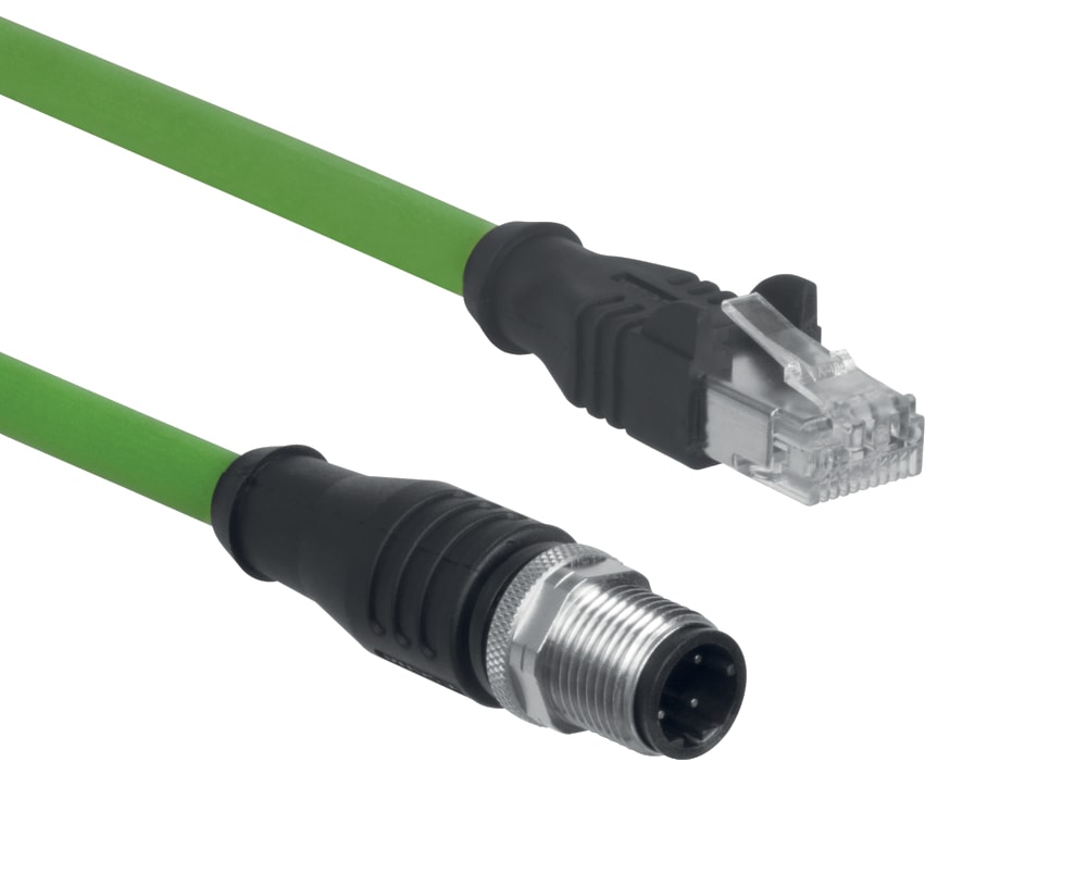 SCHMERSAL - AIE-S4P-M12/RJ45-S-G-7,5M-GN-2-X-D-1