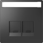 SCHNEIDER ELECTRIC - Piastra con etichetta per Schneider Electric RJ45, antracite, System Design