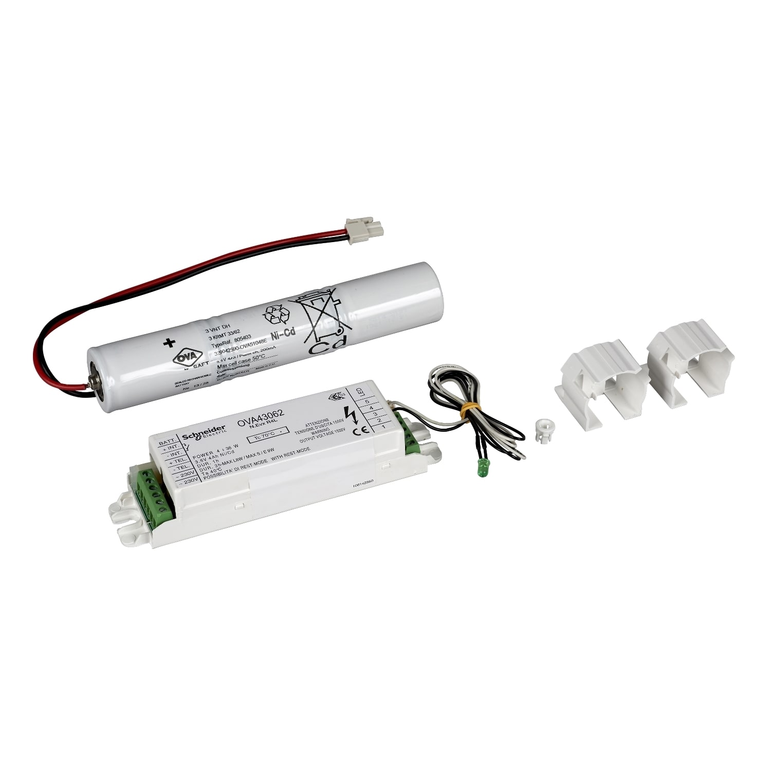 SCHNEIDER ELECTRIC - Kit di emergenza fluo-Diagnosi Centralizzata (Dardo)-N.EVX DAR.R8NCL