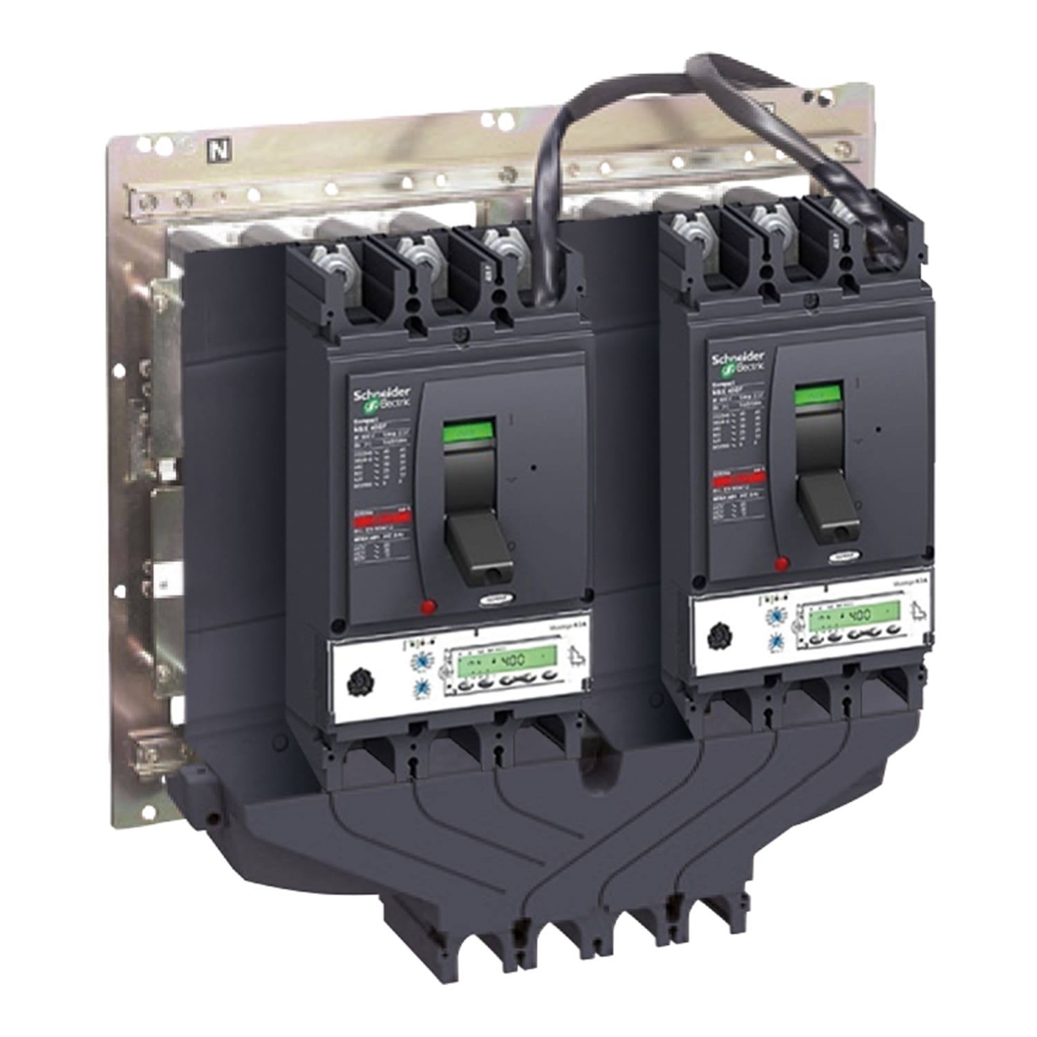 SCHNEIDER ELECTRIC - Piastra base con blocco meccanico ed elettrico - Compact NS400..630
