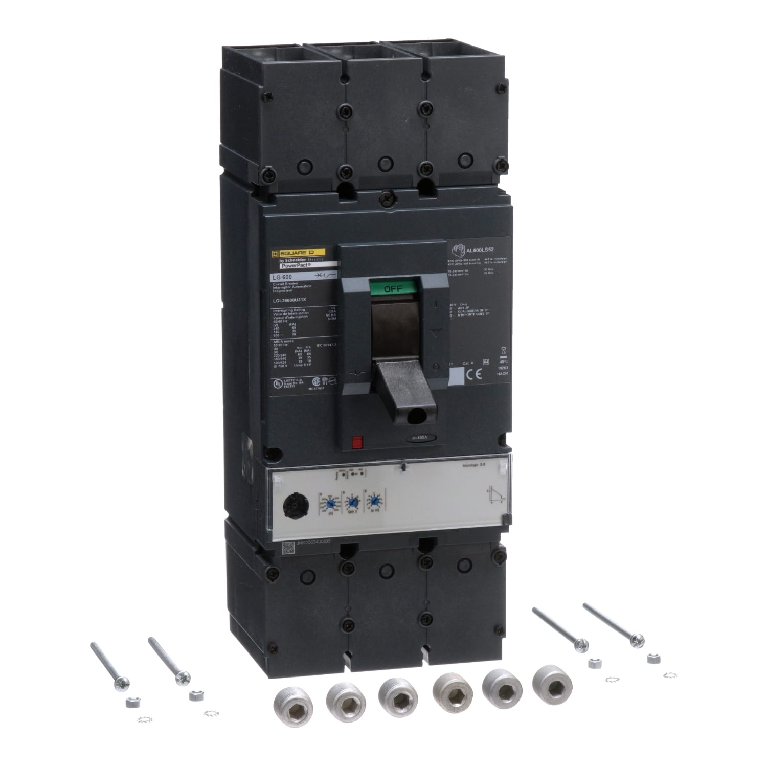 SCHNEIDER ELECTRIC - MOLDED CASE SQD 600 A