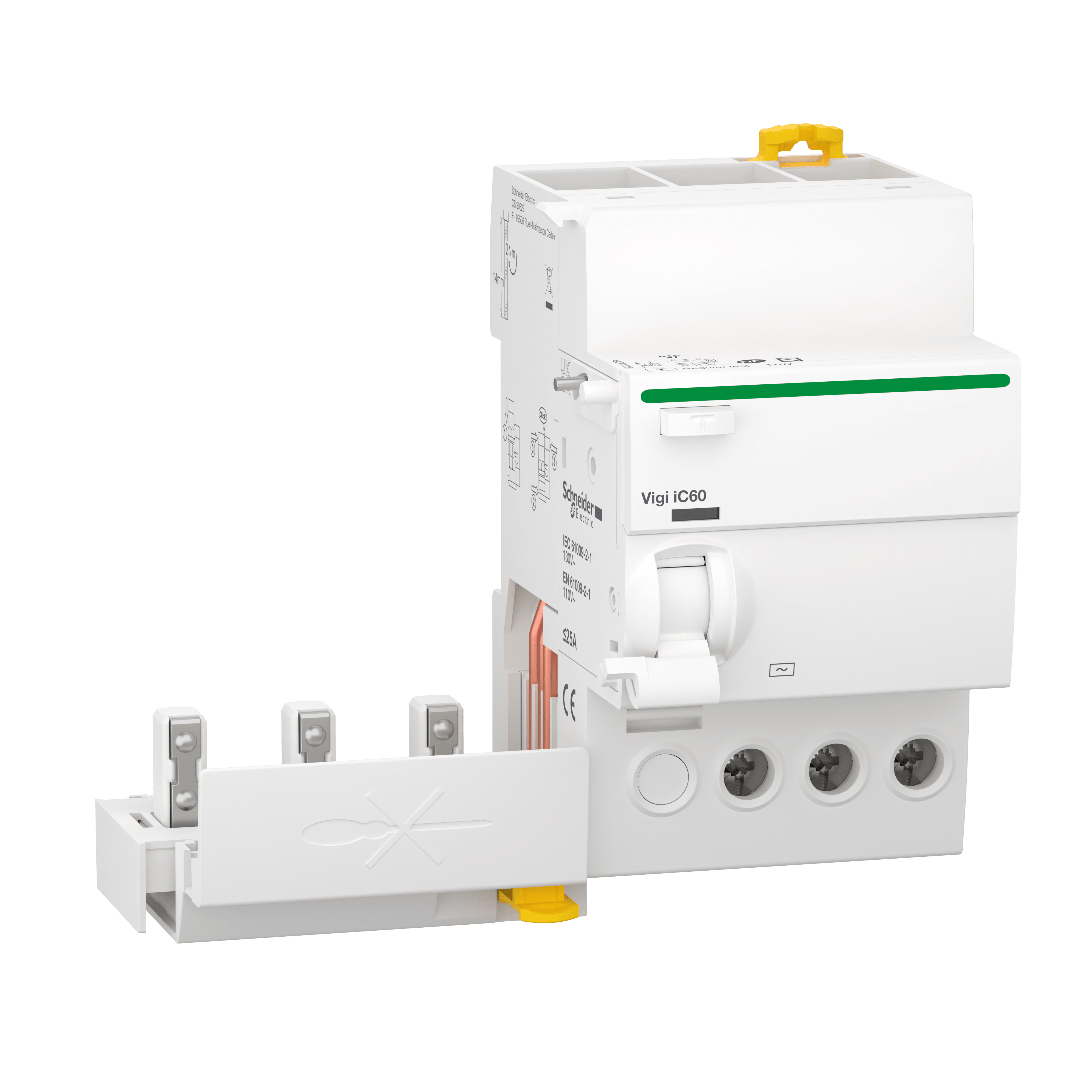 SCHNEIDER ELECTRIC - Blocco differenziale QuickVigi iC60 3P 25A 30mA Tipo AC 130V