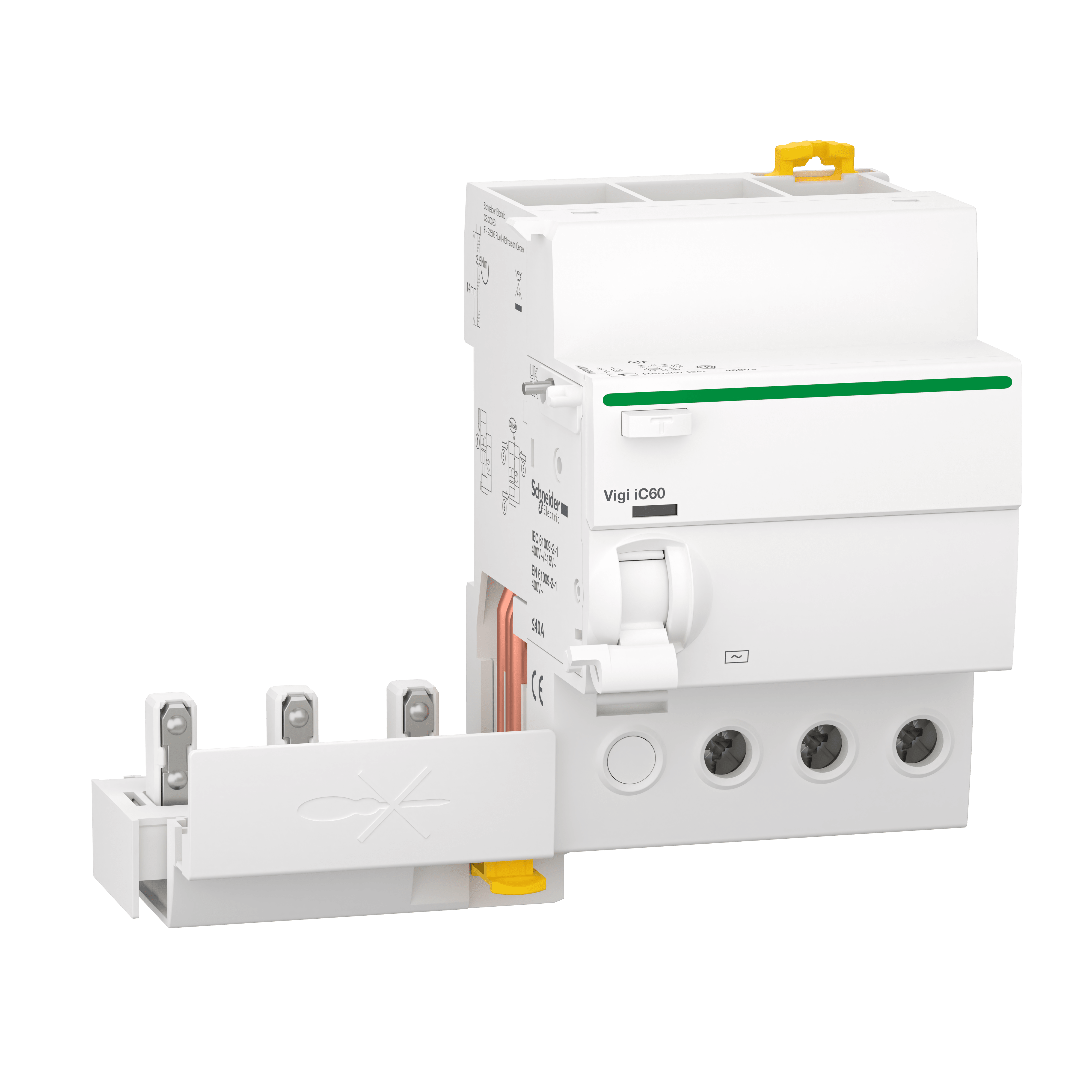 SCHNEIDER ELECTRIC - Blocco differenziale QuickVigi iC60 3P 40A 500mA Tipo AC