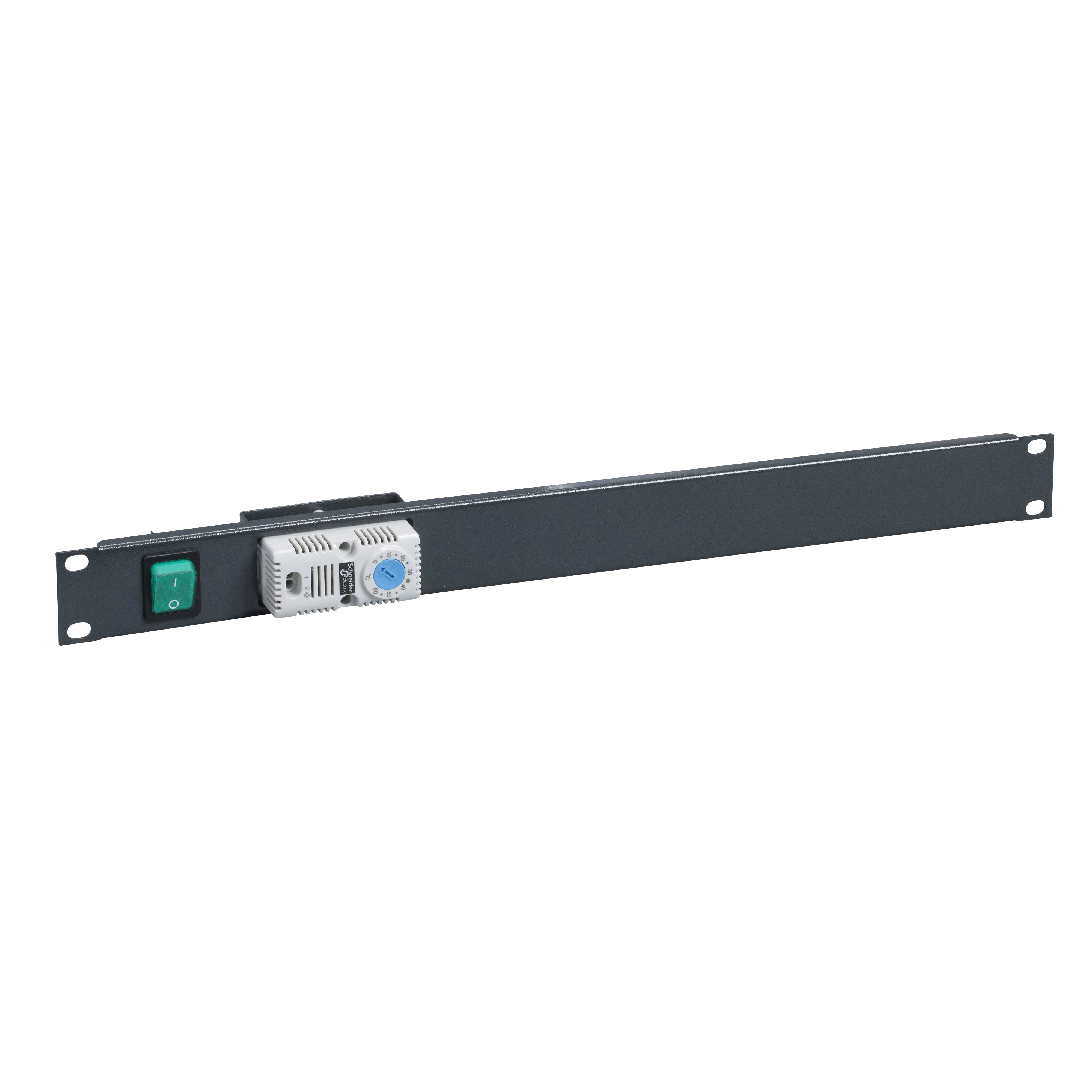 SCHNEIDER ELECTRIC - Piastra 1U interruttore+termostato RAL 7016