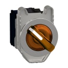SCHNEIDER ELECTRIC - Selettore luminoso arancione filopannello 2 posizioni fisse 120VAC 1NO+1NC- LED universale- diametro 30