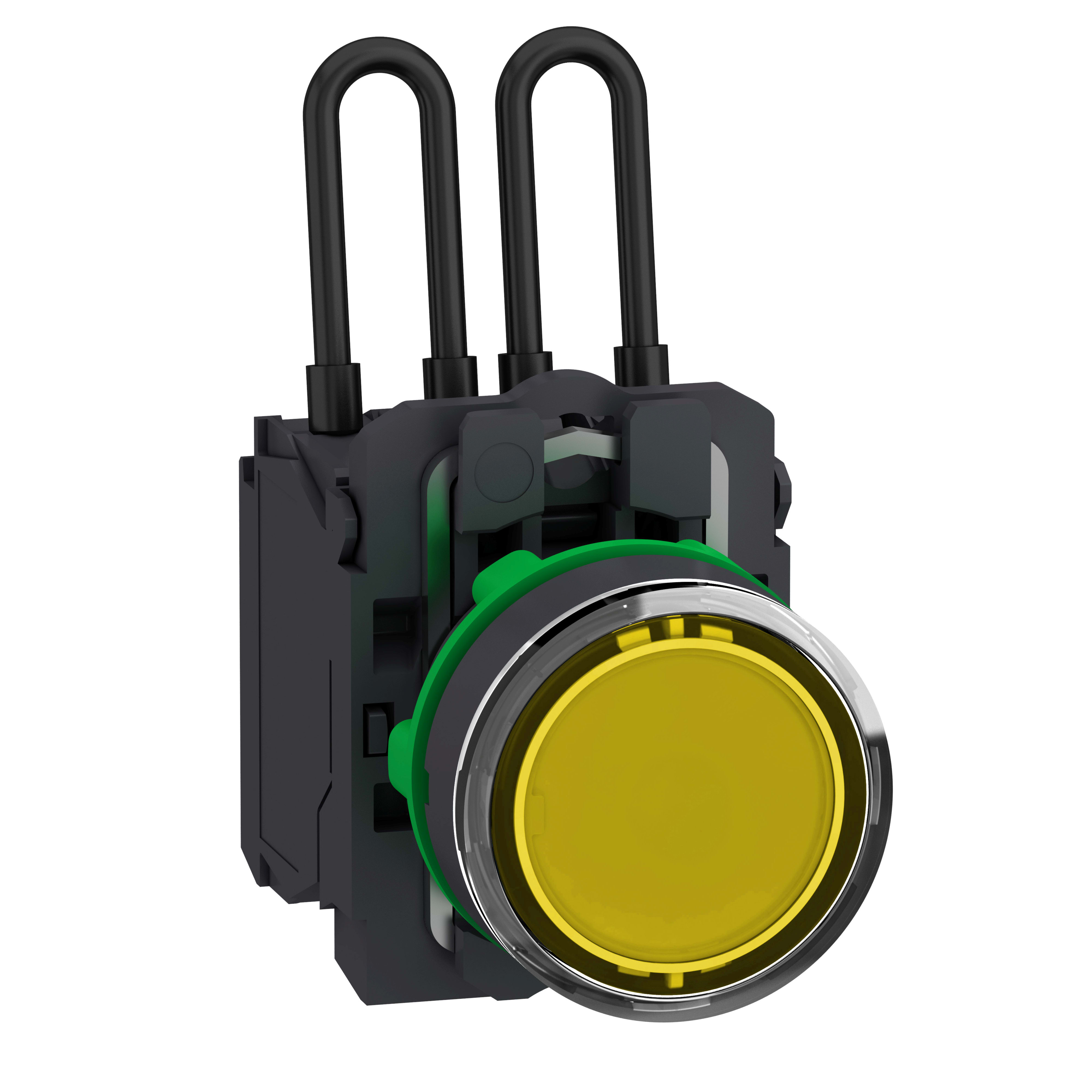 SCHNEIDER ELECTRIC - Pulsante di test lampada spia giallo 110 120V- Ø22