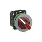 SCHNEIDER ELECTRIC - Selettore luminoso arancione 2 posizioni.- filopannello - 24Vac - ghiera grigia -Ø30 - LED universale - NO+NC