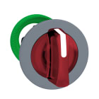 SCHNEIDER ELECTRIC - Selettore luminoso rosso 3 posizioni.- filopannello - 230Vac - ghiera grigia - Ø30 - LED universale - NO+NC