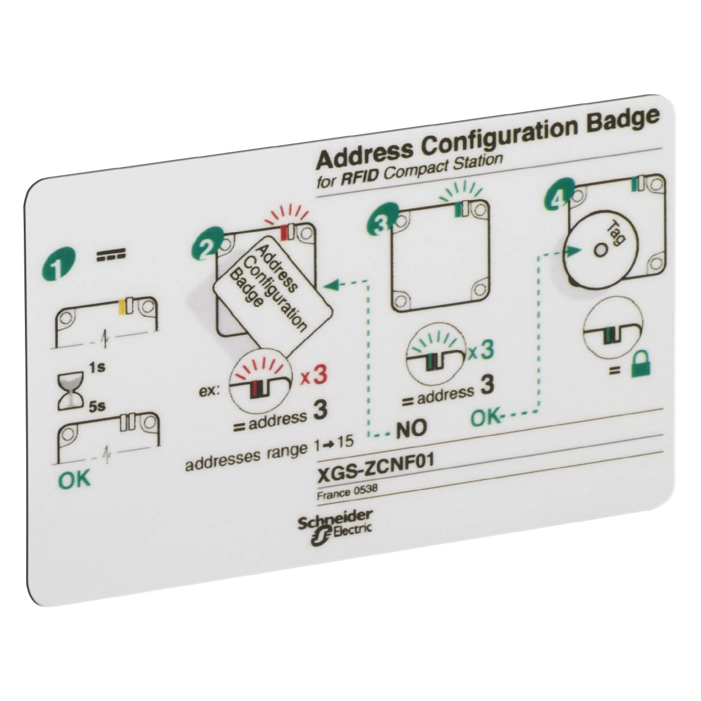 TELEMECANIQUE SENSOR - BADGE PER CONFIGURAZIONE INDIRIZZI TESTE
