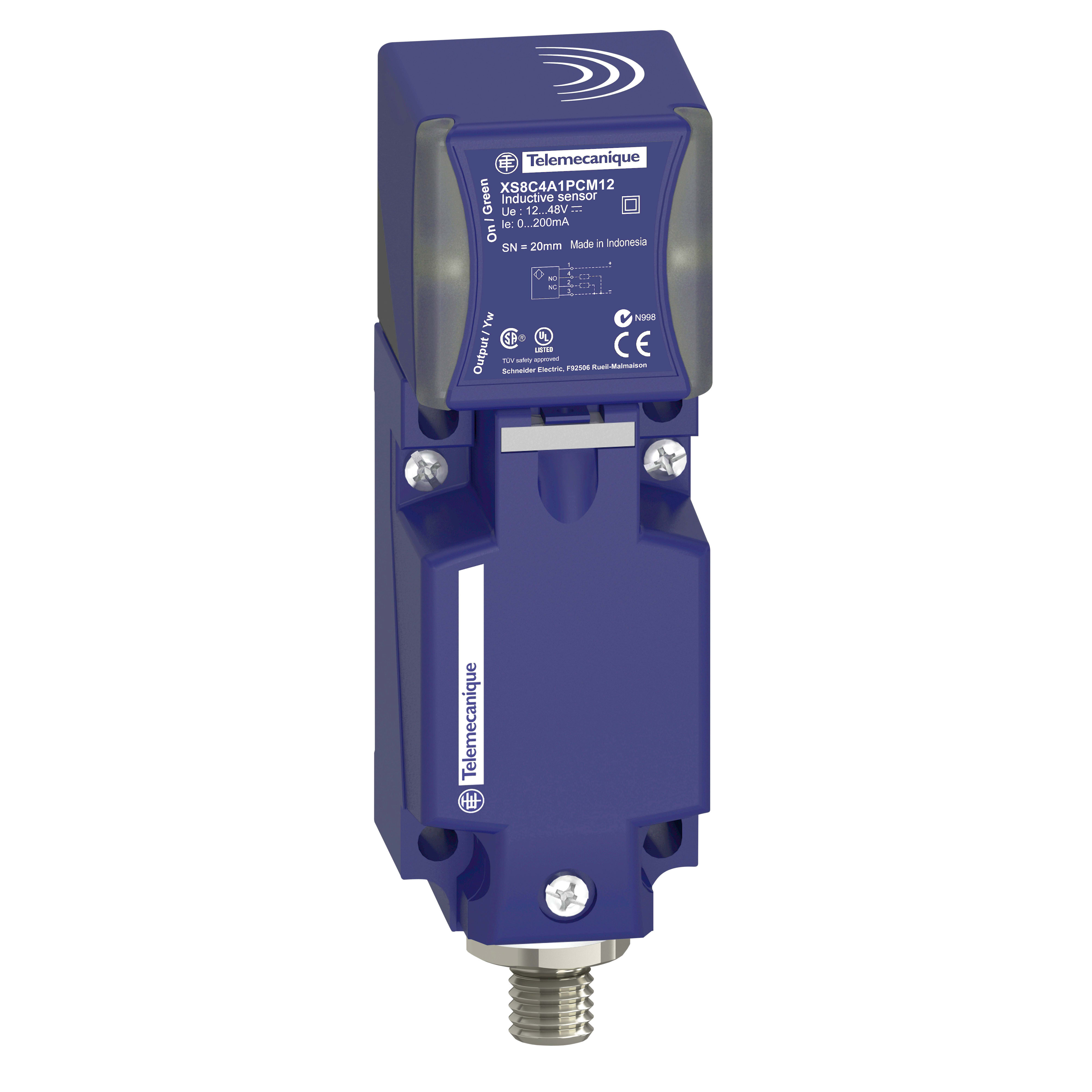 TELEMECANIQUE SENSOR - DC PNP C 4 FIL SN 20MM CONN M12
