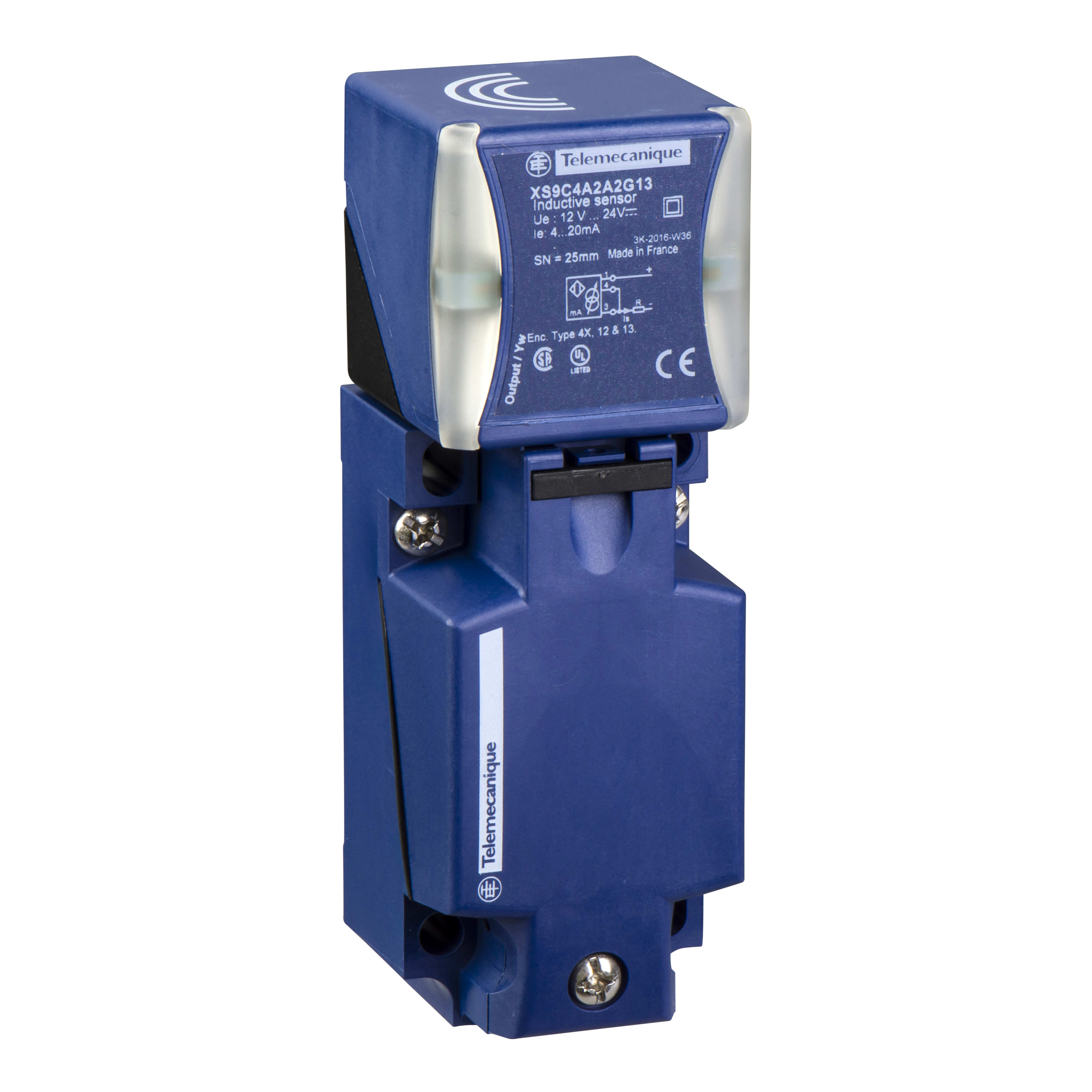TELEMECANIQUE SENSOR - 40X117 12 24V DC ANALOG 420MA SN 25 PG13 XS9C4A2A2G13