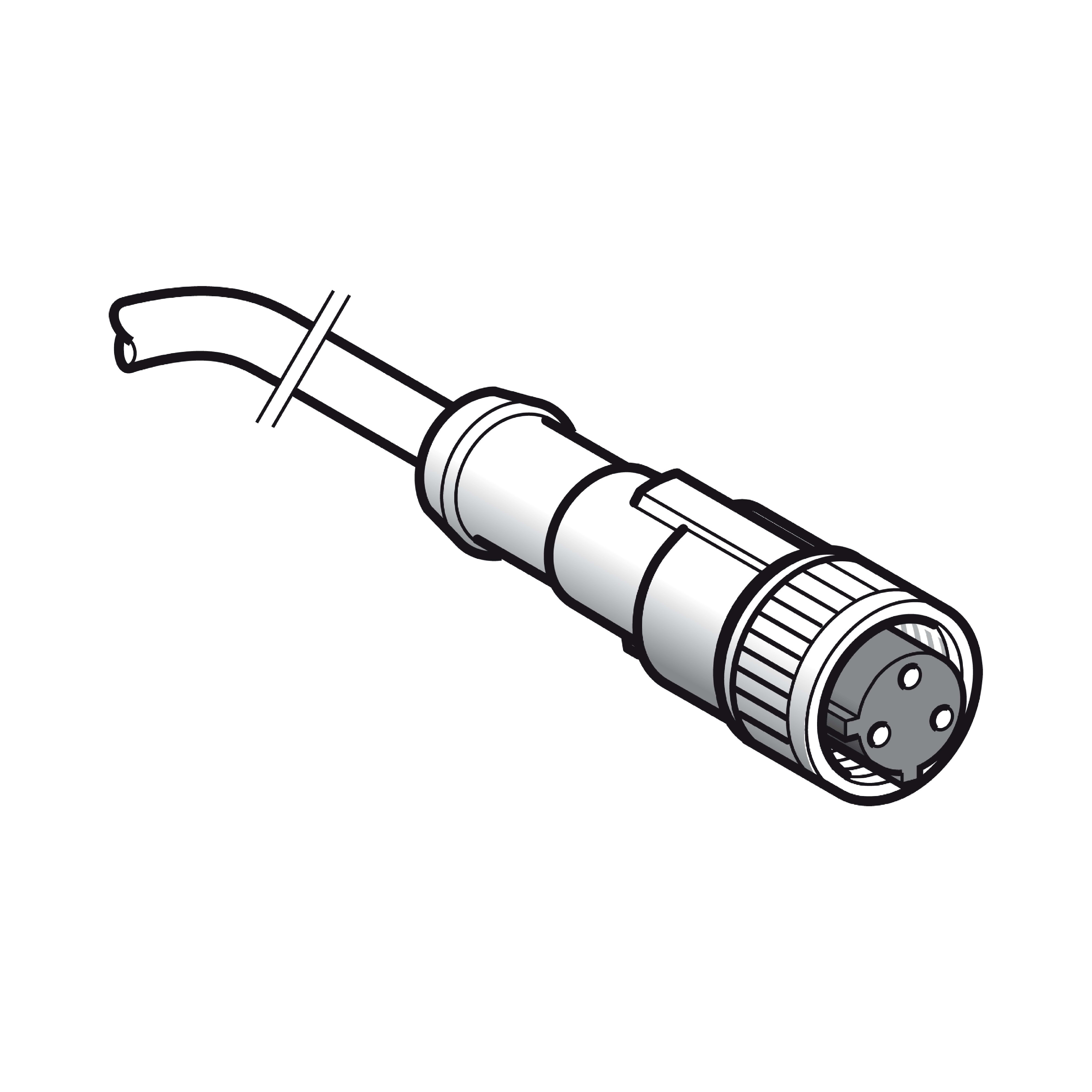 TELEMECANIQUE SENSOR - CONNETTORE CON CAVO 10 MT.