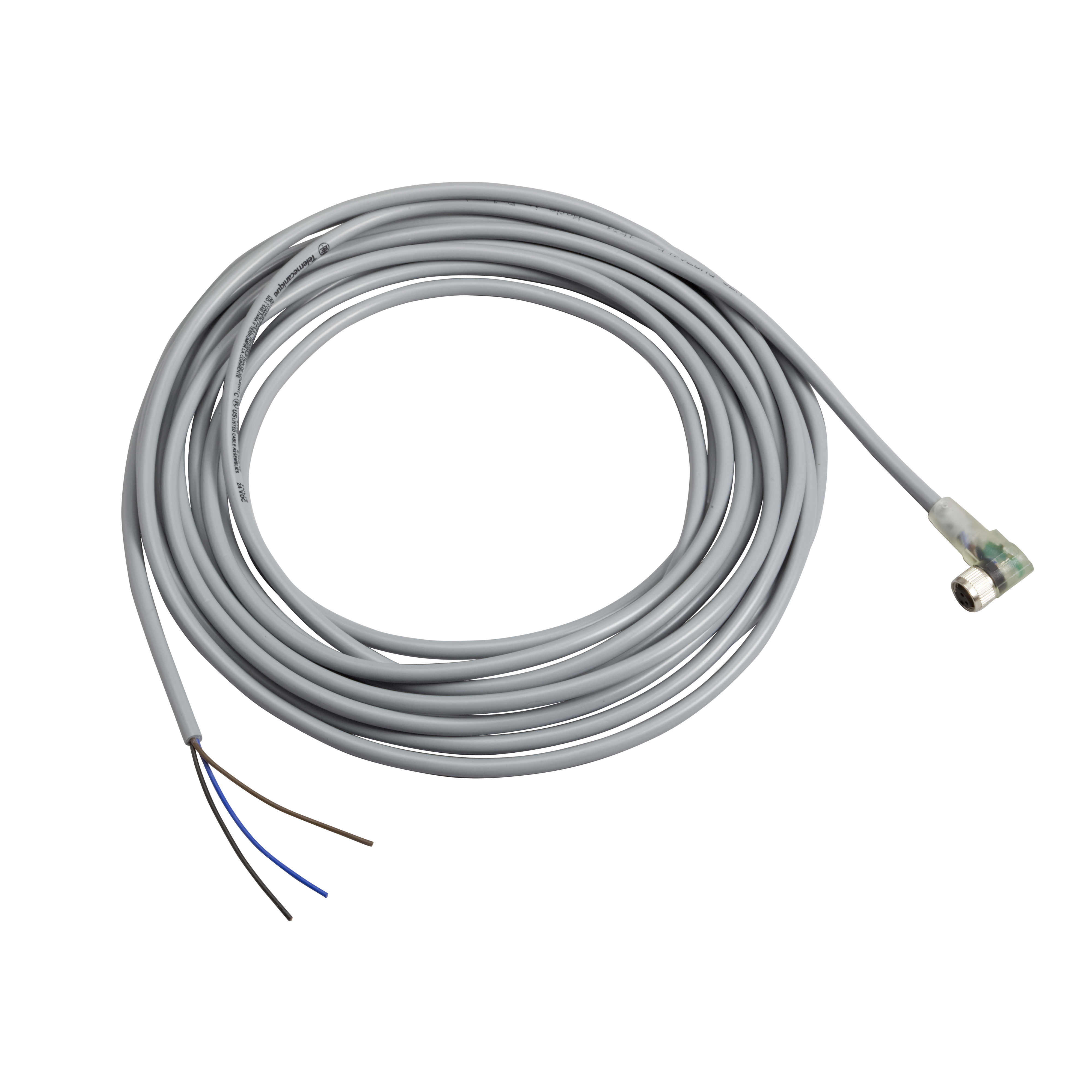 TELEMECANIQUE SENSOR - PVC FEMM M8 3 PIN PNP LED 90G