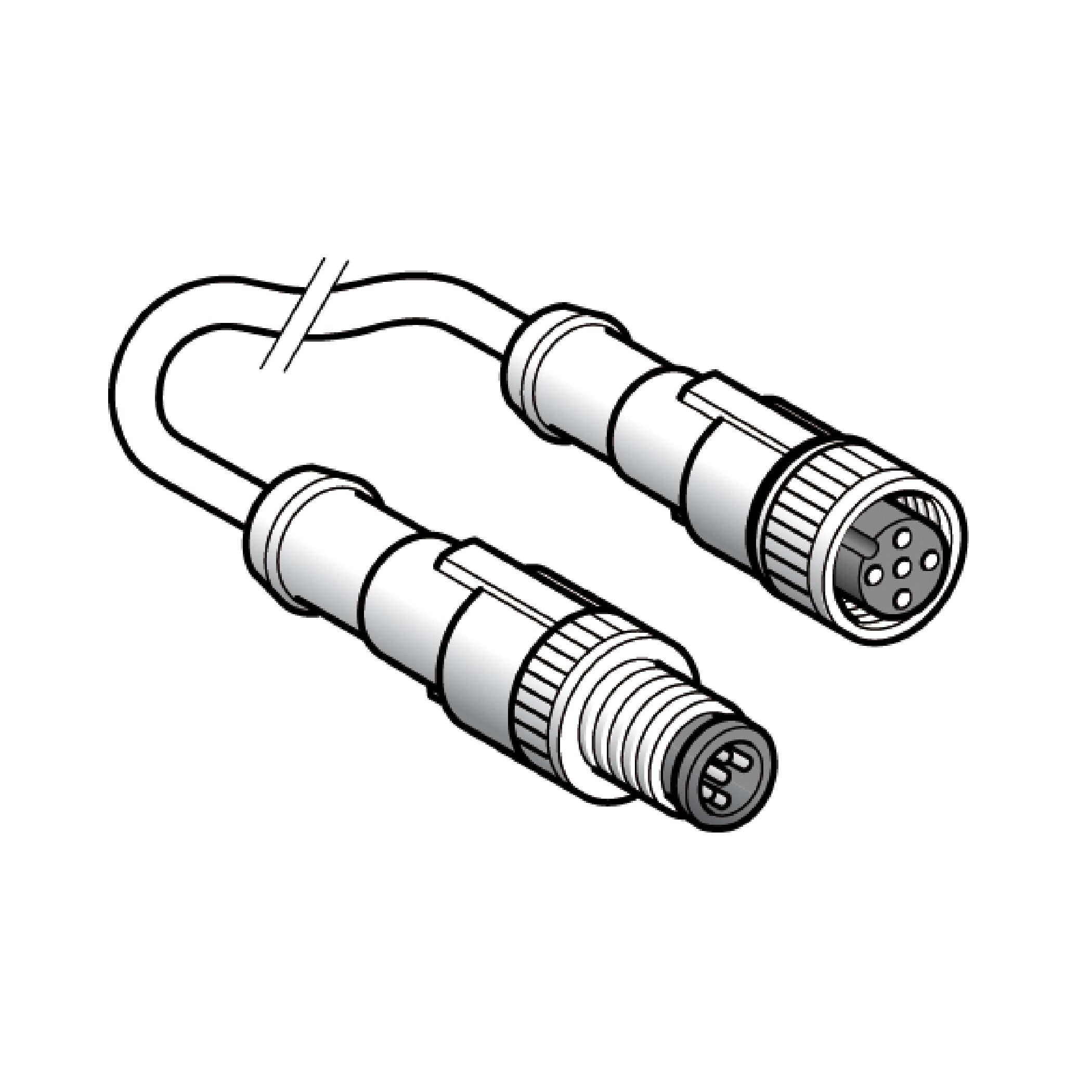 TELEMECANIQUE SENSOR - CAVO PUR M12 M 3 PIN, M12 F 3 PIN 1M
