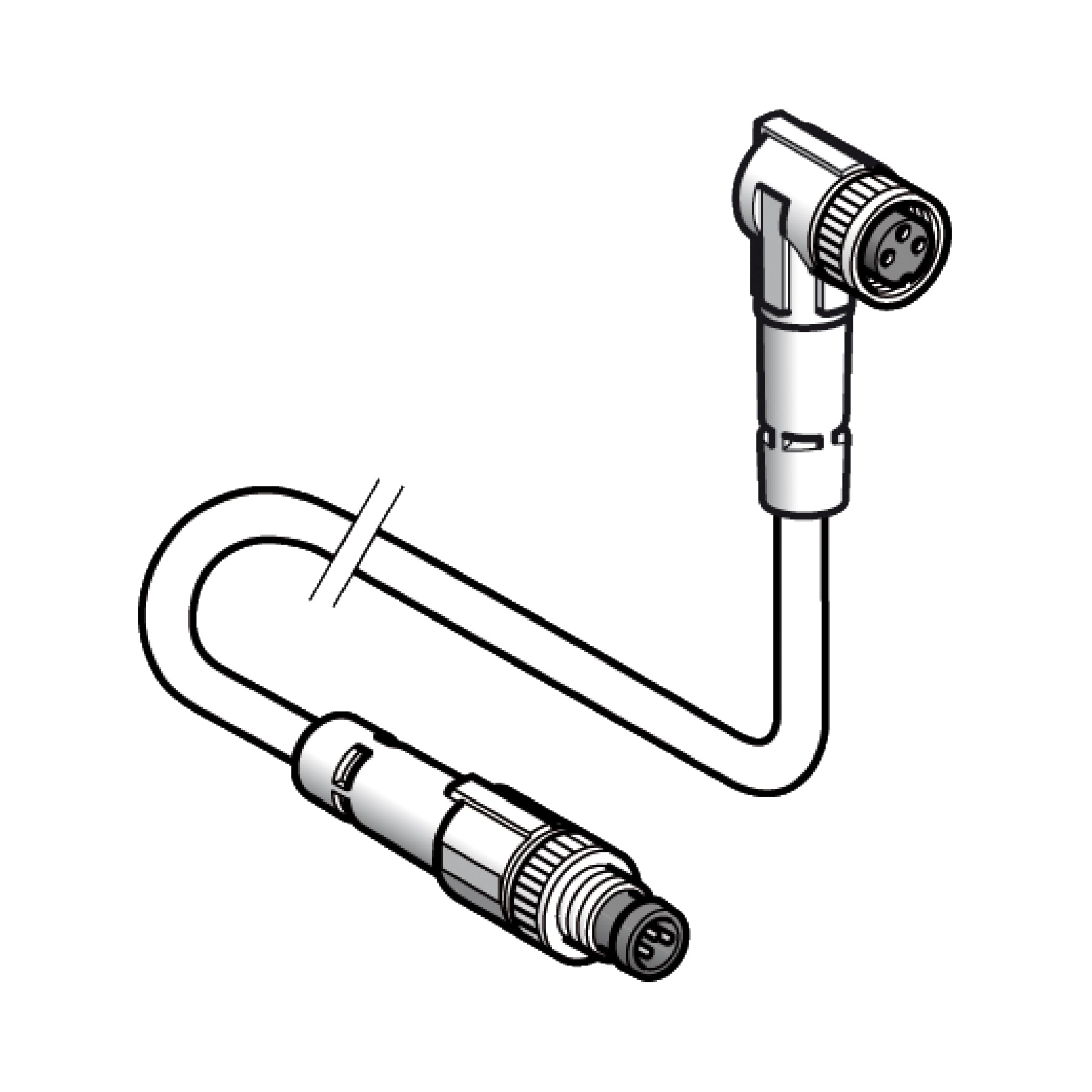 TELEMECANIQUE SENSOR - CAVO PUR M8 M 3 PIN, M8 F 90G 3 PIN 1M