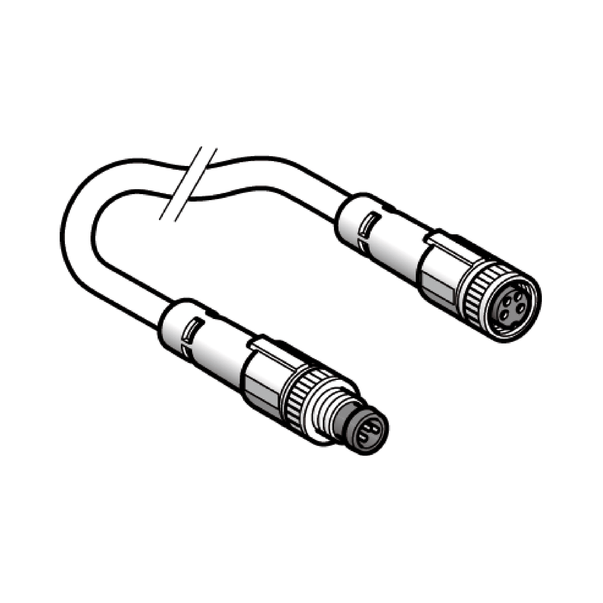 TELEMECANIQUE SENSOR - CAVO PUR M8 M 3 PIN, M8 F 4 PIN 2M