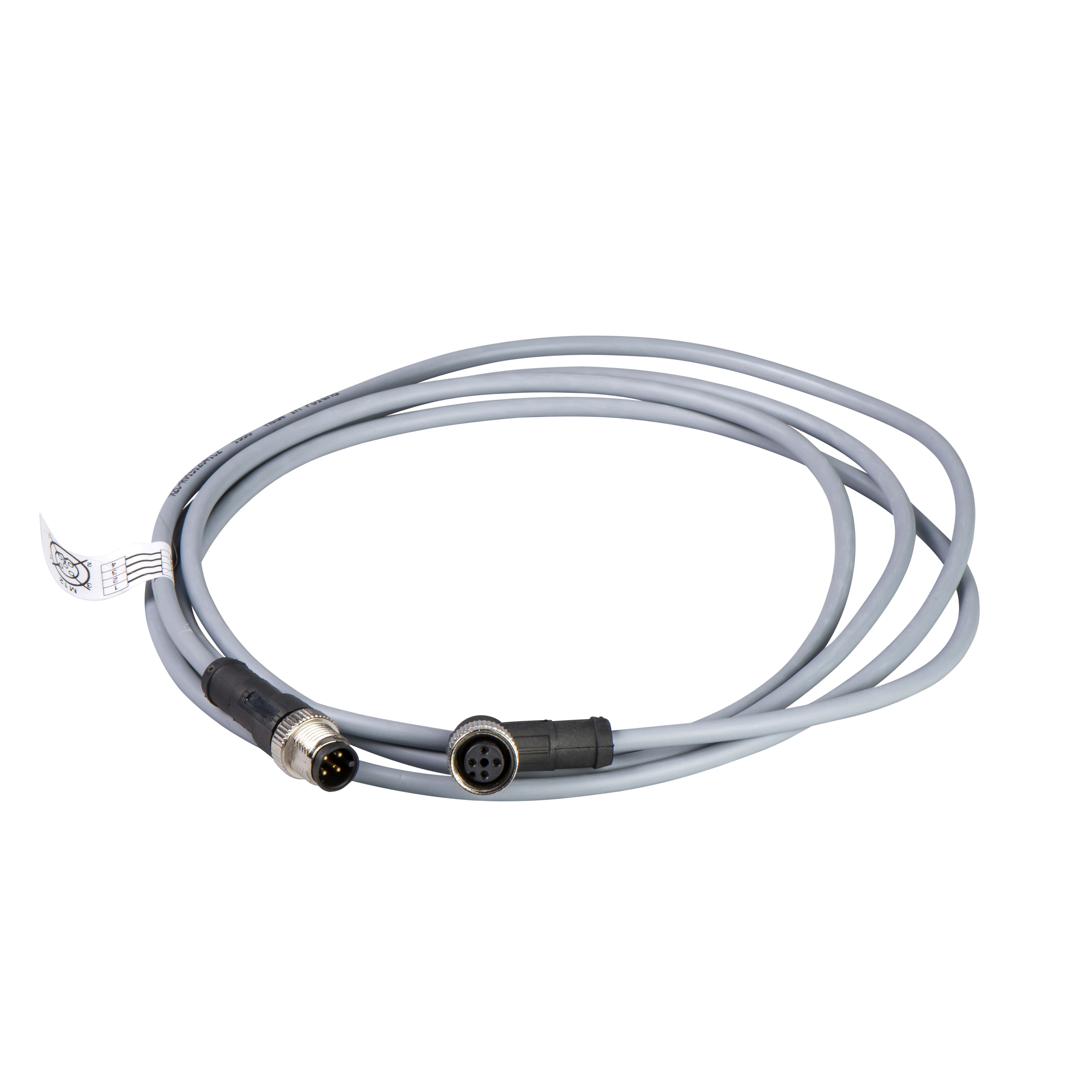 TELEMECANIQUE SENSOR - PVC 4 FIL M12 MASC FEMM 90G