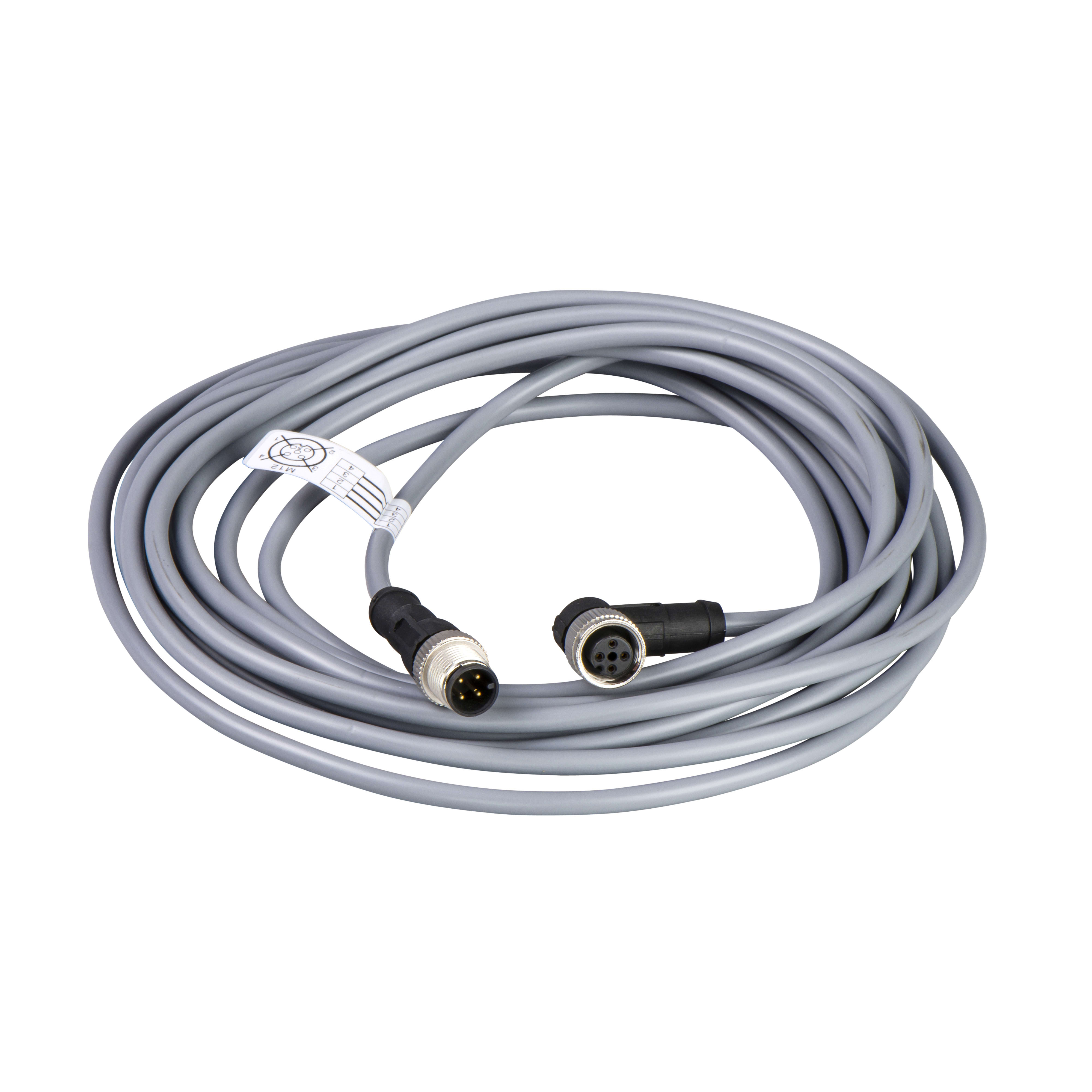 TELEMECANIQUE SENSOR - PVC 4 FIL M12 MASC FEMM 90G