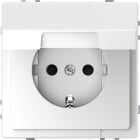 SCHNEIDER ELECTRIC - Presa SCHUKO sportello fless, protez, senza vite, bianco loto, System Design