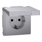 SCHNEIDER ELECTRIC - Presa SCHUKO sportello fless, IP44, protez, senza vite, acciaio, System Design