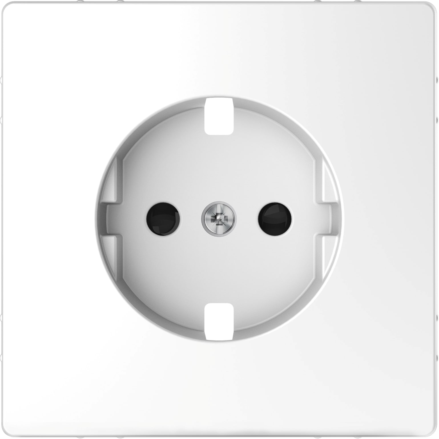 SCHNEIDER ELECTRIC - Placca centrale per presa SCHUKO, protezione, loto bianco, System Design MTN2330-6035